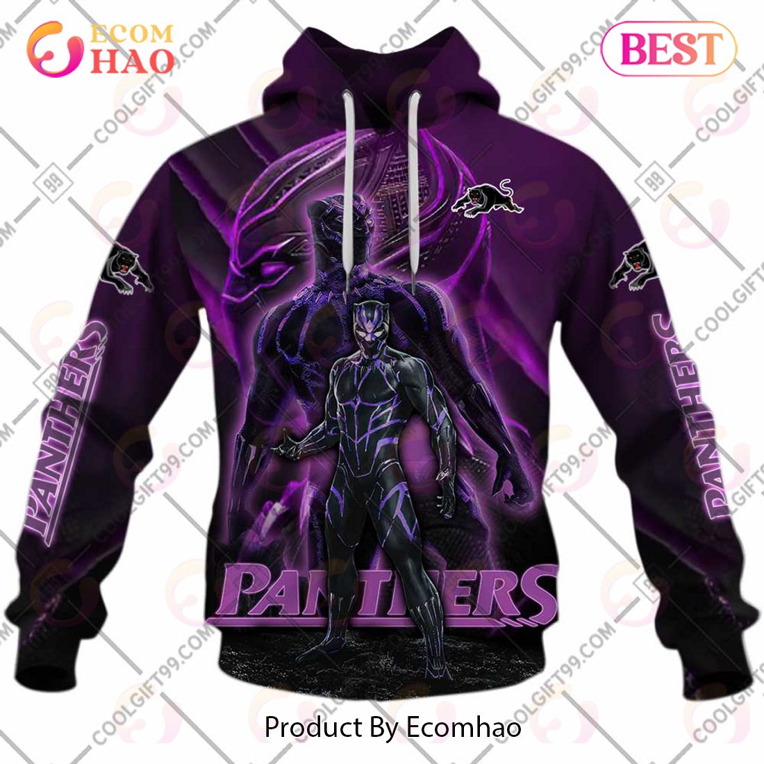 Personalized NRL Penrith Panthers Wakanda 3D Hoodie