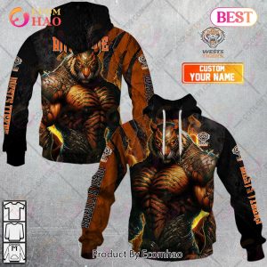 Personalized NRL Wests Tigers Warrior 3D Hoodie