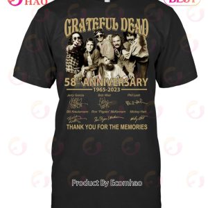 Grateful Dead 58th Anniversary 1965 – 2023 Thank You For The Memories T-Shirt
