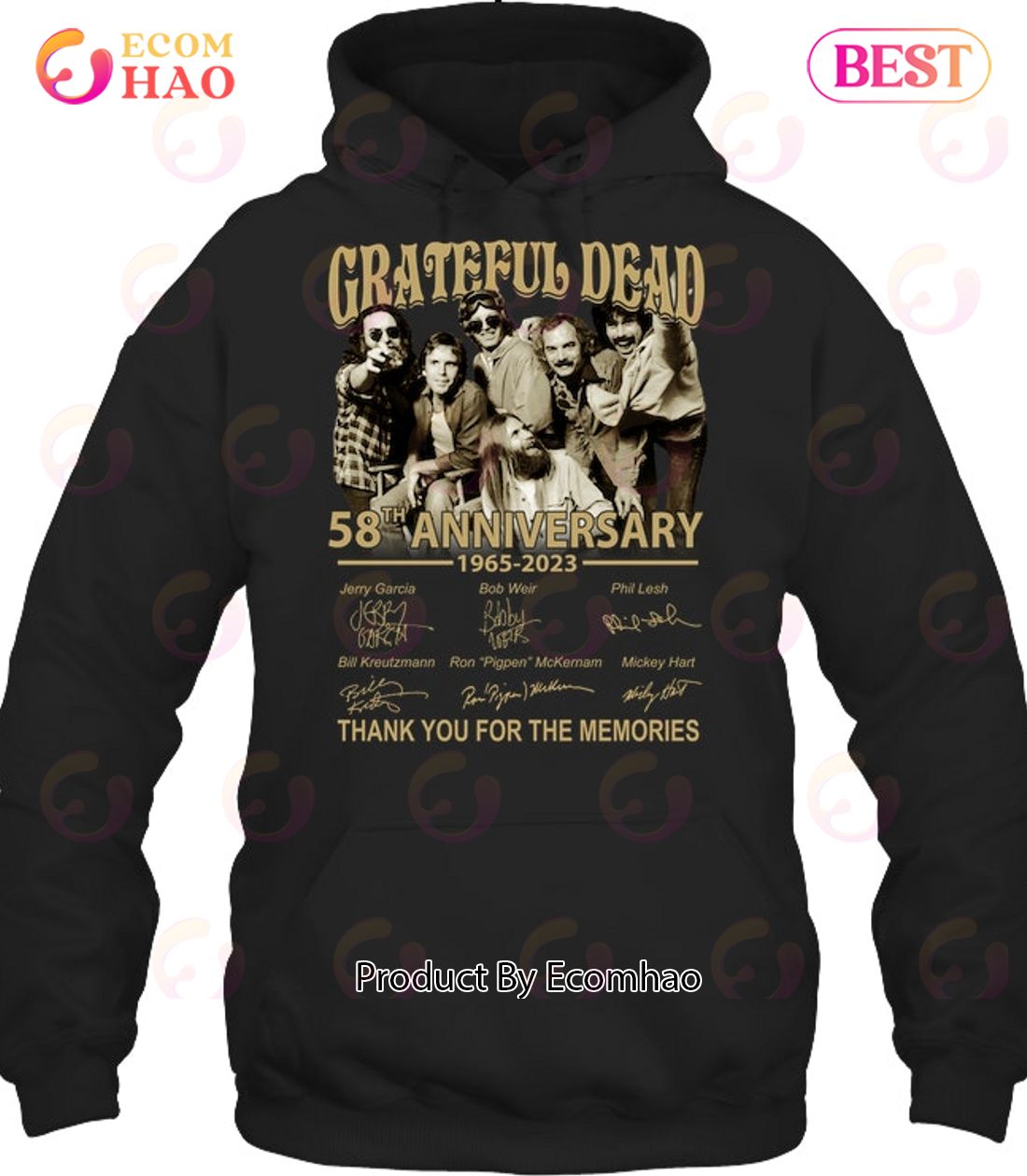 Grateful Dead 58th Anniversary 1965 – 2023 Thank You For The Memories T-Shirt