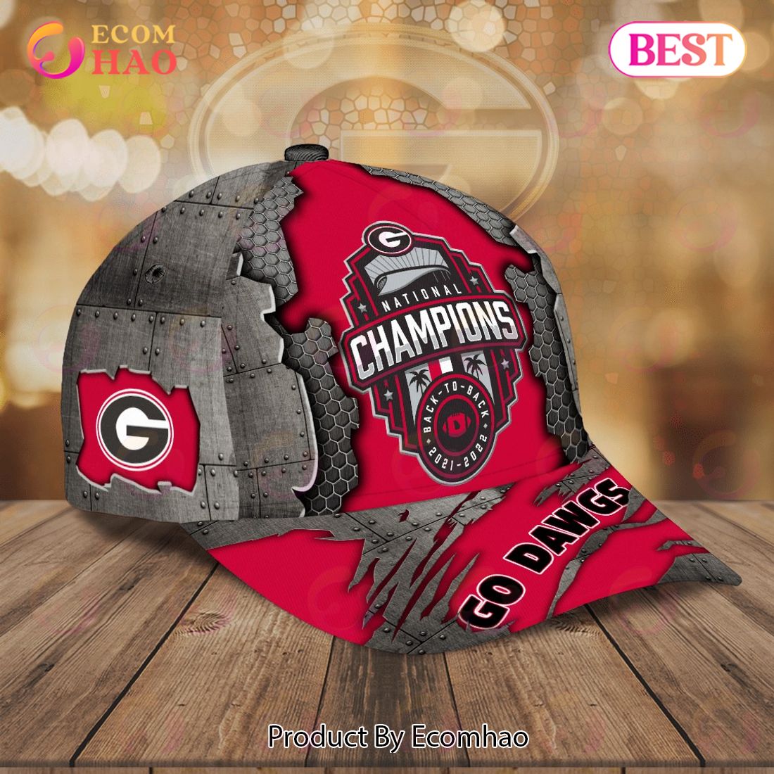 National Champions Back To Back 2021 – 2022 Go Dawgs Georgia Bulldogs Classic Cap