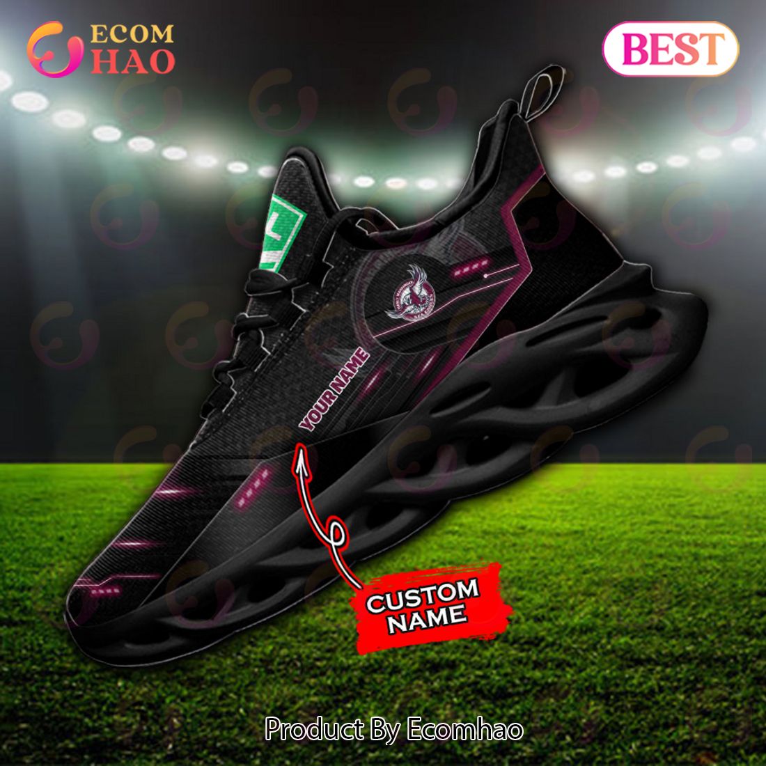 NRL Manly Warringah Sea Eagles Max Soul Sneaker Custom Name