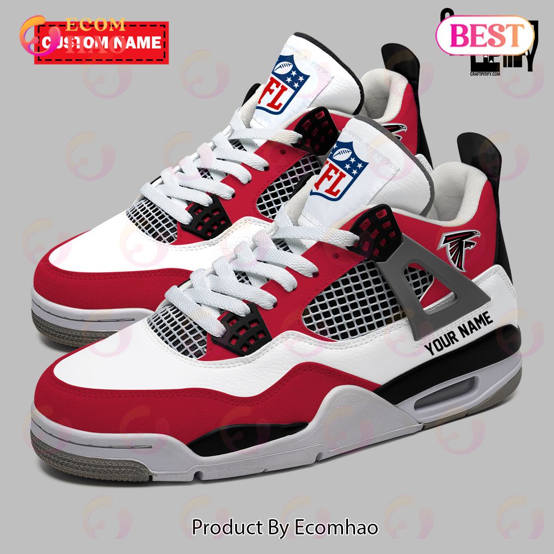 Personalization NFL Atlanta Falcons Air Jordan 4