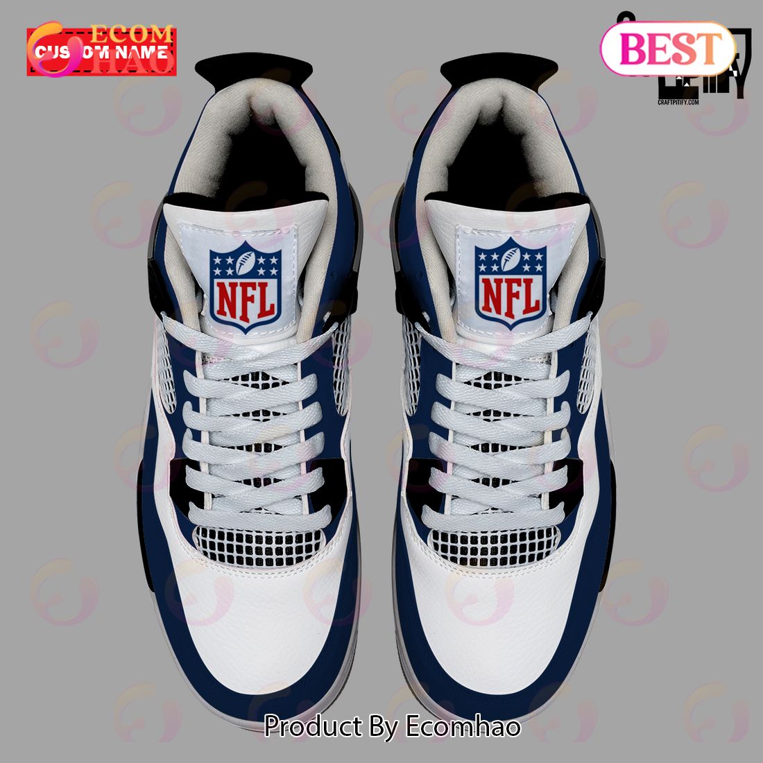 Personalization NFL Dallas Cowboys Air Jordan 4