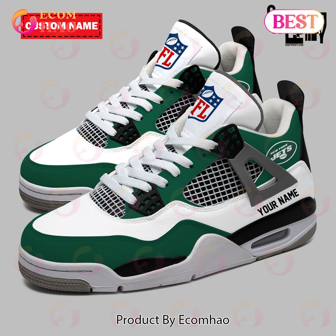 Personalization NFL New York Jets Air Jordan 4