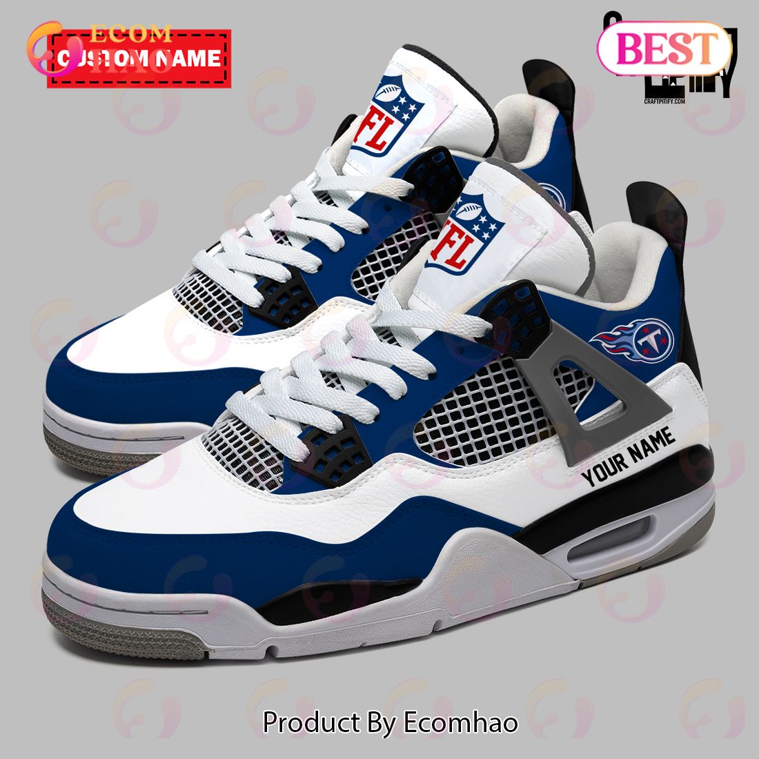 Personalization NFL Tennessee Titans Air Jordan 4