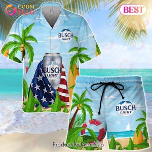 Busch Light Summer Hawaiian Shirt And Shorts Set