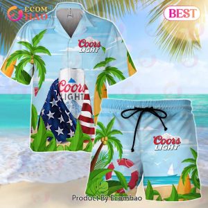 Coors Light Summer Hawaiian Shirt And Shorts Set