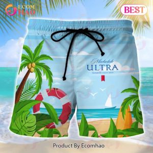 Michelob Ultra Summer Hawaiian Shirt And Shorts Set