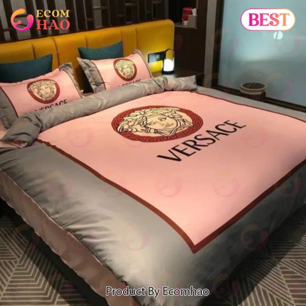 Pinky Grey Versace Bedding Sets Luxury Brand Bed Sets Bedroom Sets Comforter Sets Duvet Cover Bedspread For Home Decor Trending 2023 For Home