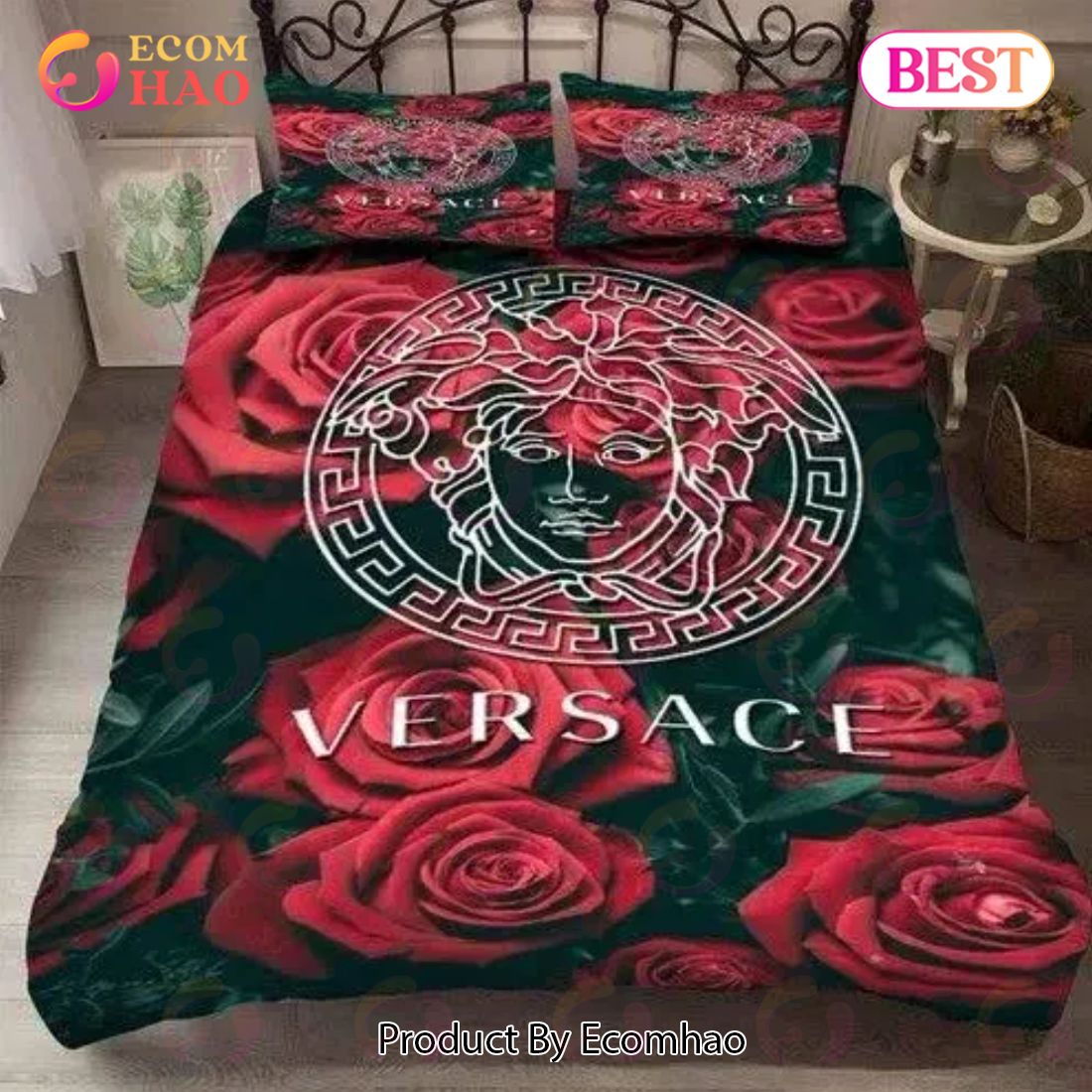 Prada Logo Luxury Brand High End Premium Bedding Set For Bedroom Luxury Bedspread Duvet Cover Set With Pillowcases Home Decoration