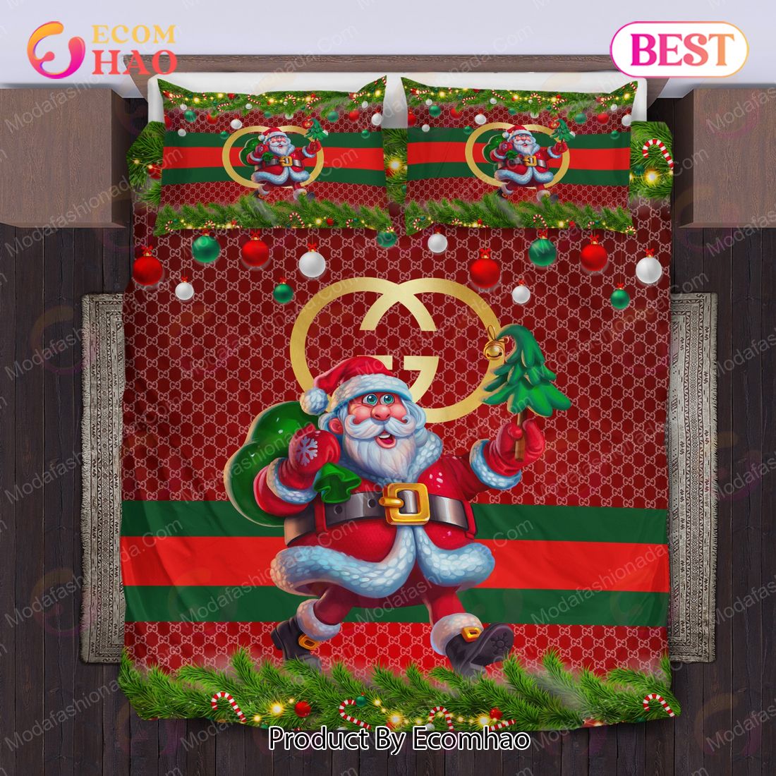 Santa Claus Gucci Bedding Sets Home Decoration Luxury Items