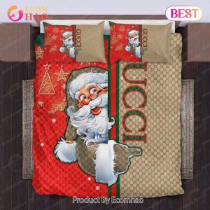 Santa Claus Gucci Pattern Bedding Sets Home Decoration