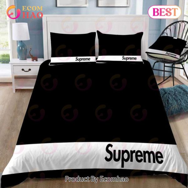 Supreme Black White Luxury Brand Premium Bedding Setsbed Sets Bedroom Sets Comforter Sets Duvet Cover Bedspread