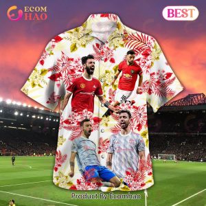 Bruno Fernandes In Manchester United Hawaiian Shirt