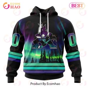 NHL Arizona Coyotes Special Design With Northern Lights 3D Hoodie