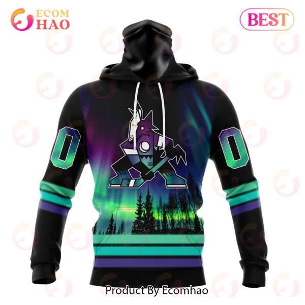 NHL Arizona Coyotes Special Design With Northern Lights 3D Hoodie