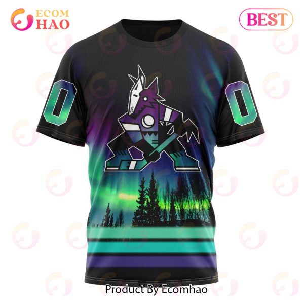 NHL Arizona Coyotes Special Design With Northern Lights 3D Hoodie