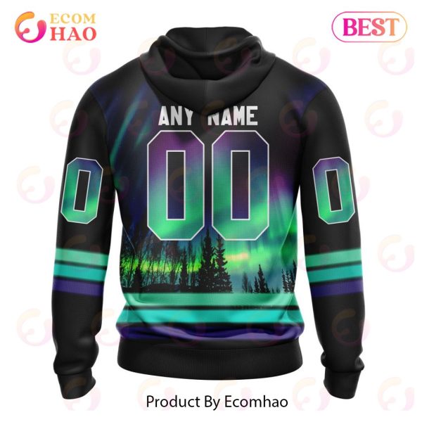 NHL Columbus Blue Jackets Special Design With Northern Lights 3D Hoodie