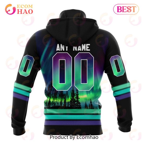 NHL Columbus Blue Jackets Special Design With Northern Lights 3D Hoodie