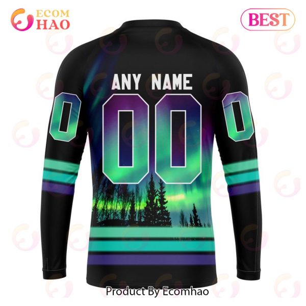 NHL Columbus Blue Jackets Special Design With Northern Lights 3D Hoodie