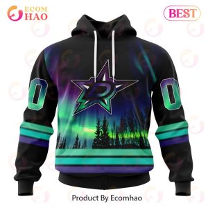 NHL Dallas Stars Special Design With Northern Lights 3D Hoodie