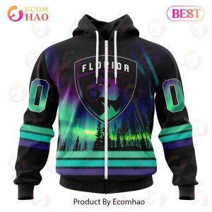 NHL Florida Panthers Special Design With Northern Lights 3D Hoodie