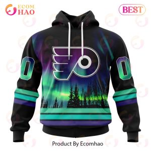 NHL Philadelphia Flyers Special Design With Northern Lights 3D Hoodie