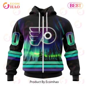 NHL Philadelphia Flyers Special Design With Northern Lights 3D Hoodie