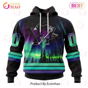 NHL Pittsburgh Penguins Special Design With Northern Lights 3D Hoodie