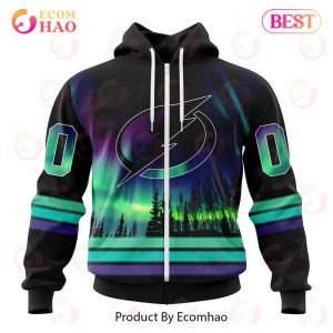NHL Tampa Bay Lightning Special Design With Northern Lights 3D Hoodie