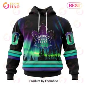 NHL Toronto Maple Leafs Special Design With Northern Lights 3D Hoodie