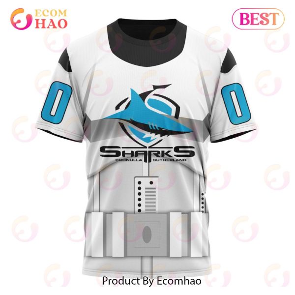 NRL Cronulla-Sutherland Sharks Special Star Wars Design 3D Hoodie