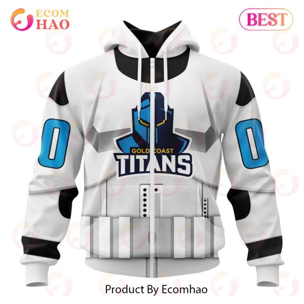 NRL Gold Coast Titans Special Star Wars Design 3D Hoodie