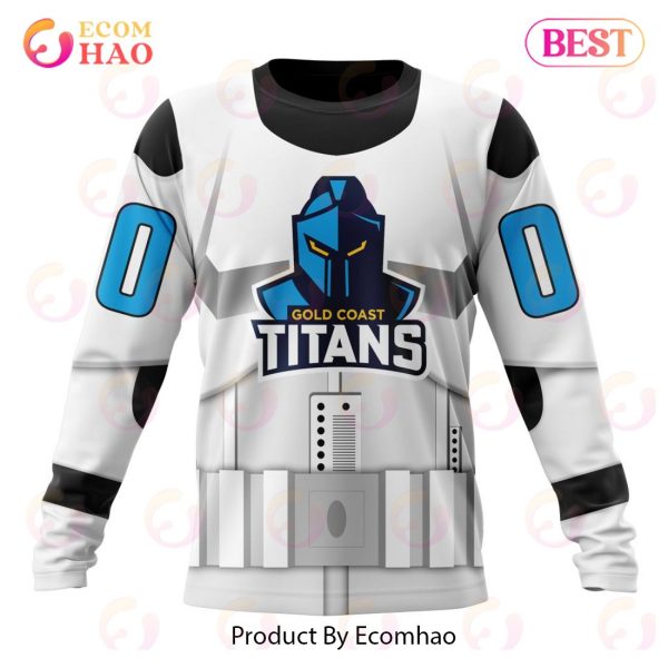 NRL Gold Coast Titans Special Star Wars Design 3D Hoodie