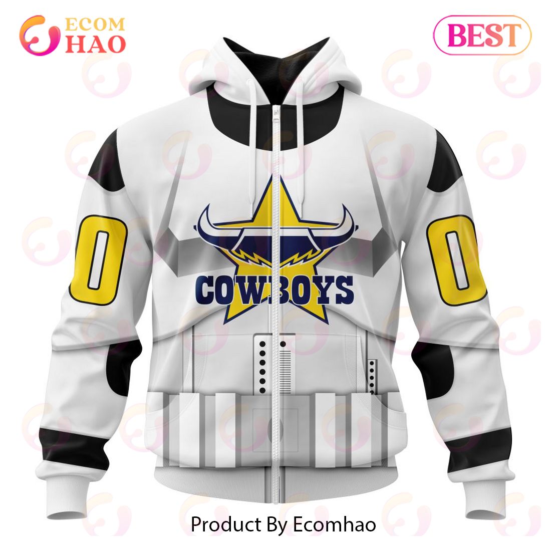 NRL North Queensland Cowboys Special Star Wars Design 3D Hoodie