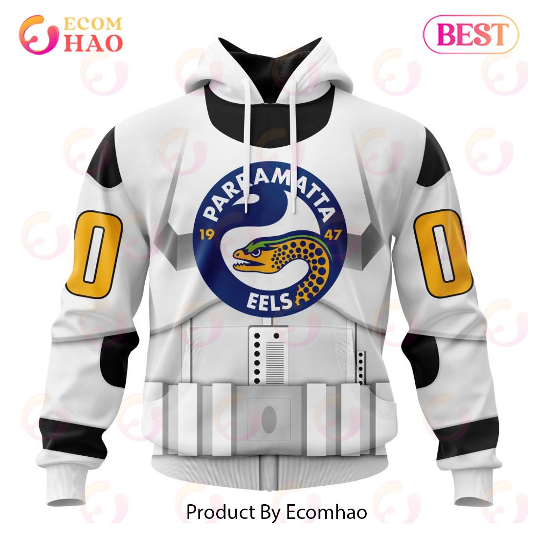 NRL Parramatta Eels Special Star Wars Design 3D Hoodie