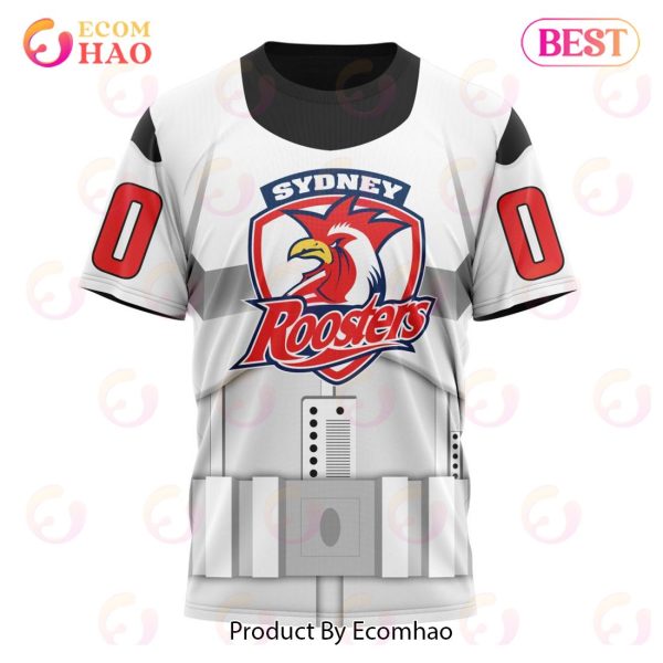NRL Sydney Roosters Special Star Wars Design 3D Hoodie