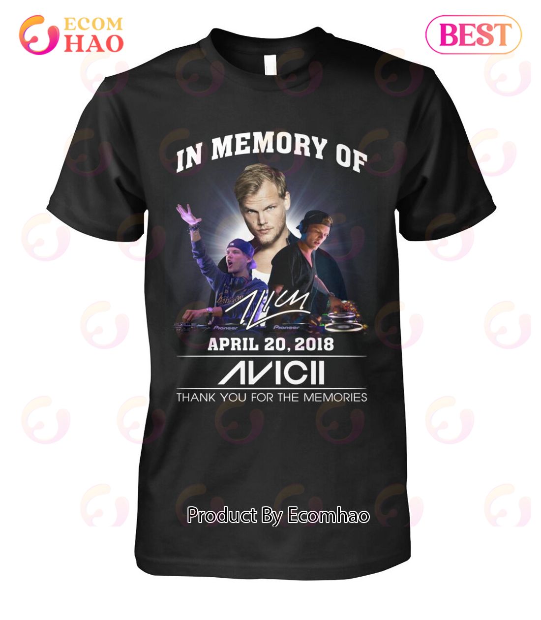 In Memory Of April 20, 2018 Avicii Thank You For The Memories T-Shirt