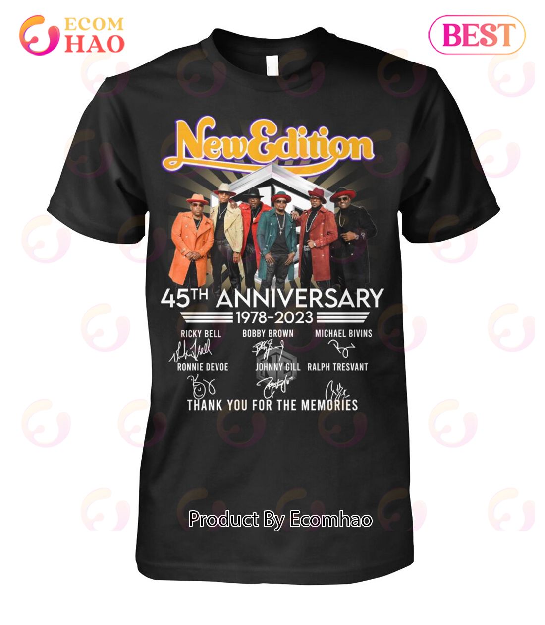 New Edition 45th Anniversary 1978 – 2023 Thank You For The Memories T-Shirt