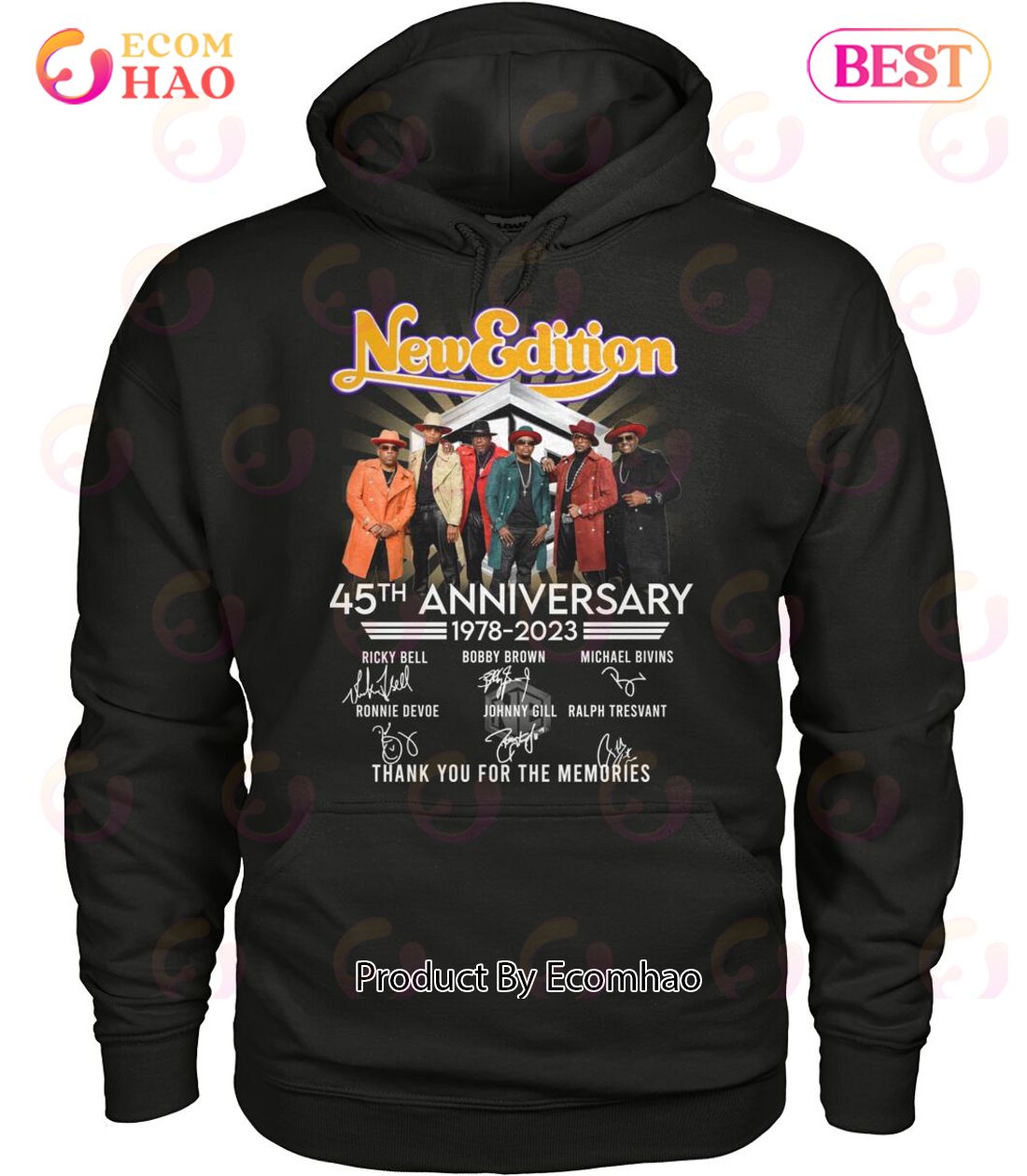 New Edition 45th Anniversary 1978 – 2023 Thank You For The Memories T-Shirt