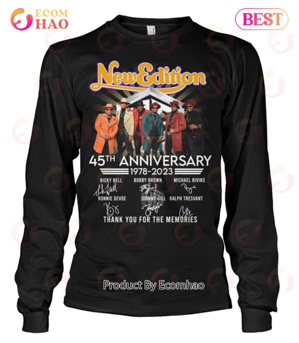 New Edition 45th Anniversary 1978 – 2023 Thank You For The Memories T-Shirt