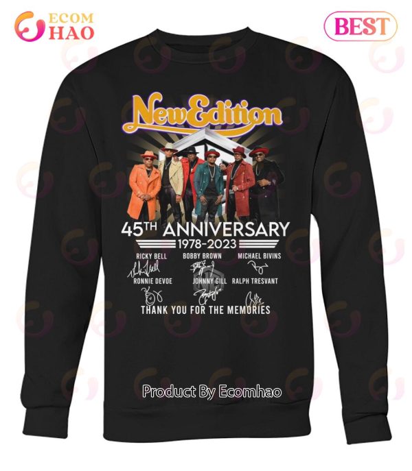 New Edition 45th Anniversary 1978 – 2023 Thank You For The Memories T-Shirt