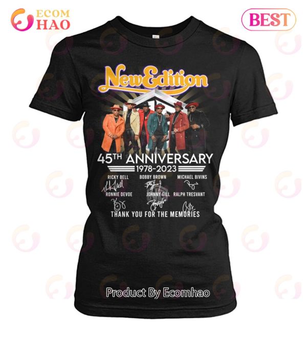 New Edition 45th Anniversary 1978 – 2023 Thank You For The Memories T-Shirt