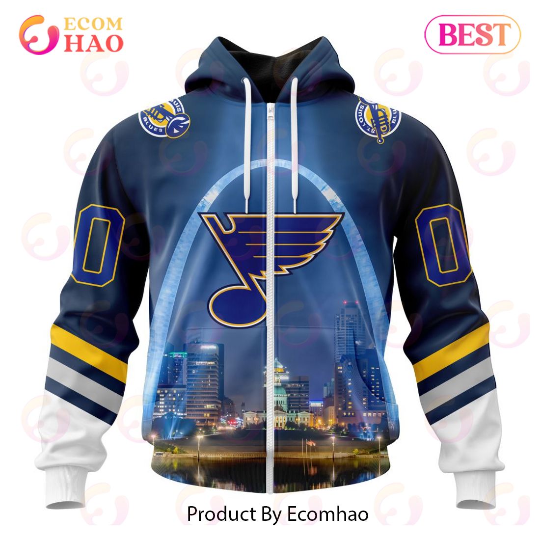 NHL St. Louis Blues Special Design With Gateway Arch 3D Hoodie