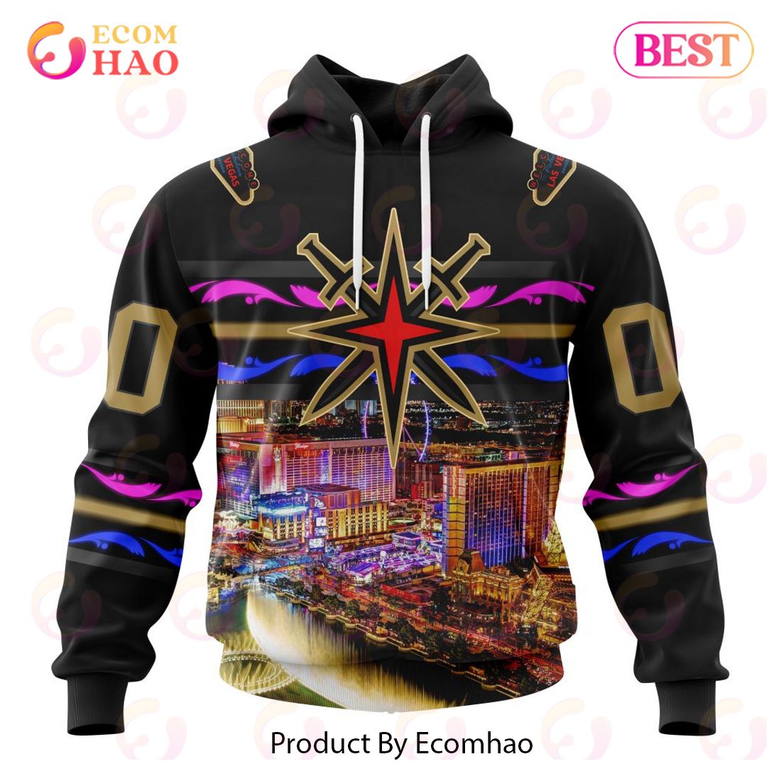 NHL Vegas Golden Knights Special Design With Las Vegas Strip 3D Hoodie