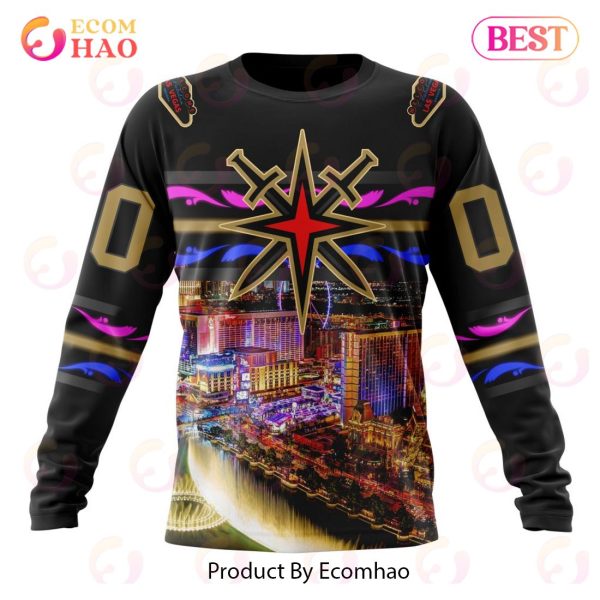 NHL Vegas Golden Knights Special Design With Las Vegas Strip 3D Hoodie