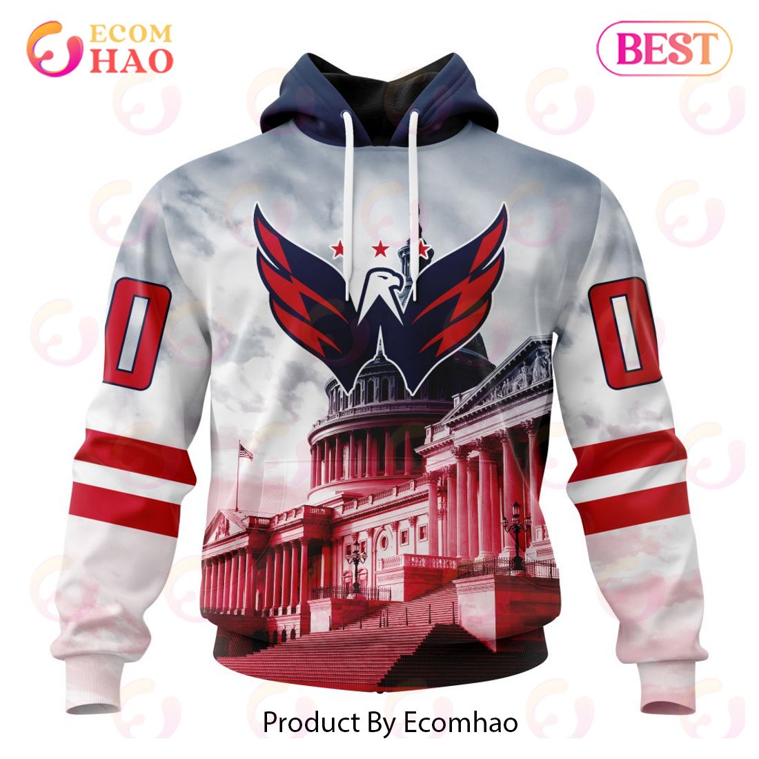 NHL Washington Capitals Special Design With The Capitol Building 3D Hoodie