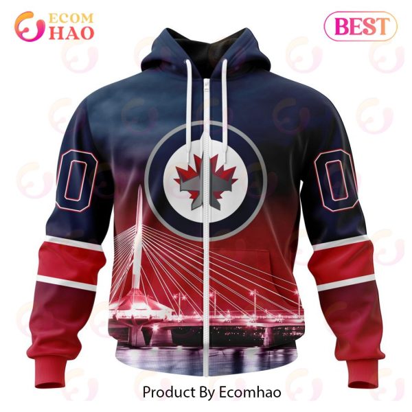 NHL Winnipeg Jets Special Design With Esplanade Riel 3D Hoodie