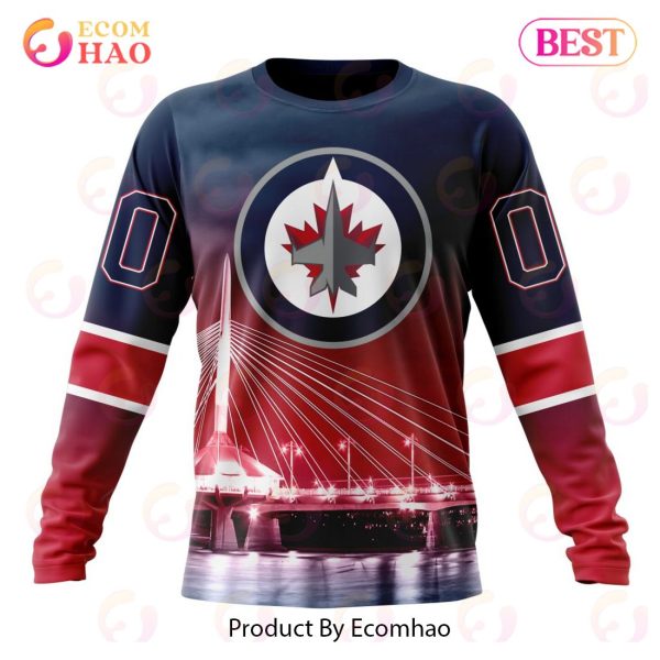 NHL Winnipeg Jets Special Design With Esplanade Riel 3D Hoodie